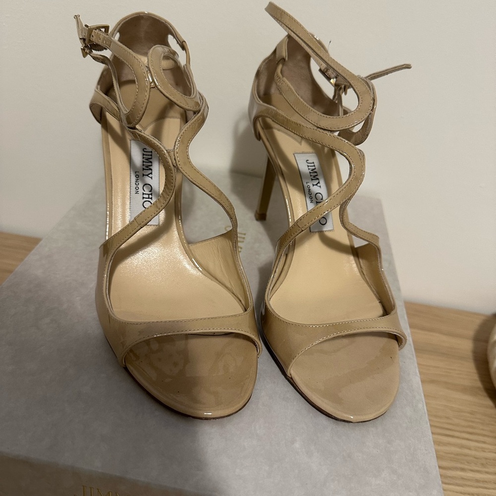 Jimmy Choo Nude Strappy Heels